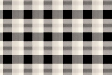 Sticker - Black and white plaid tablecloth pattern.