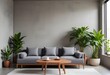 © Sharif54 - Frame mockup, ISO A paper size. Modern interior design. Living room Interior mockup with house background. 3D render