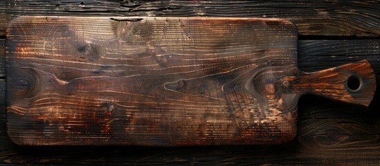 Poster - Cutting board made of wood with a copy space image