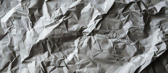 Leinwandbilder - Crumpled grey paper texture with copy space image