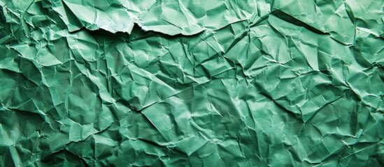 Aufkleber - Crumpled green paper with a textured background ideal for copy space image