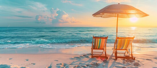 Poster - Beach setting with copy space image