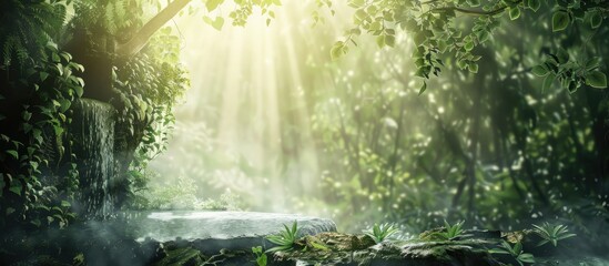 Poster - Copy space image with a beautiful natural backdrop ideal for product displays online ads and nature themed business presentations