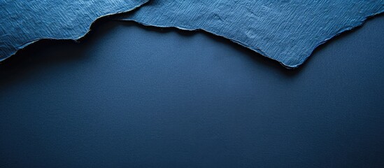 Poster - Photo of a dark blue background paper with copy space image