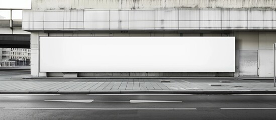 Poster - A big empty billboard on a street wall displaying banners with available copy space image for personalization