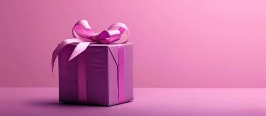 Poster - Color background with a gift box for a copy space image