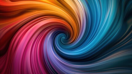 Wall Mural - Colorful Swirl. Three-Dimensional Abstract Art Design Element for Posters and Banners