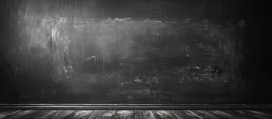 Aufkleber - Chalk smudge on blackboard serves as a textured backdrop with room for text or graphics in a copy space image