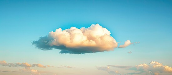 Aufkleber - A cloud against a blue sky creating a serene copy space image