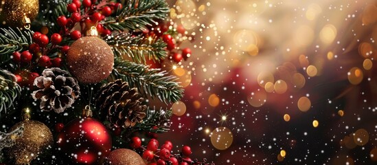 Poster - Background for Christmas holidays with space for text in the image. Creative banner. Copyspace image