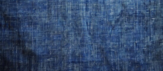 Aufkleber - Close up image of indigo denim fabric texture perfect for vintage wallpapers with copy space for an ideal background