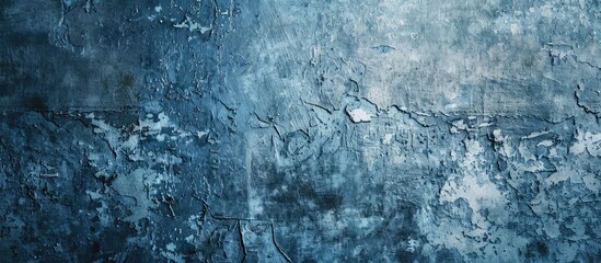 Aufkleber - Background of an aged blue concrete wall with visible texture including a blank area suitable for a copy space image