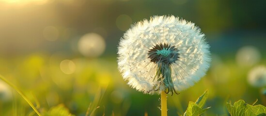 Aufkleber - Close up of a dandelion flower with copy space image