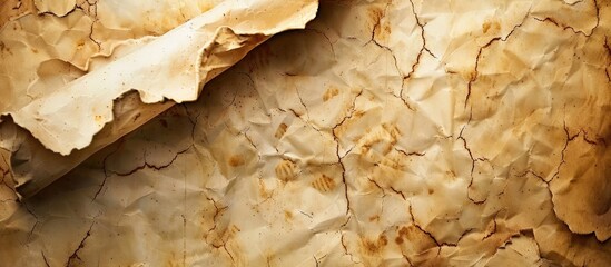 Sticker - Detailed shot of an antique parchment surface providing a copy space image