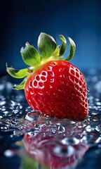 strawberry in water splash, Generative AI