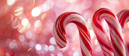 Aufkleber - Close up view of candy canes with copy space image available