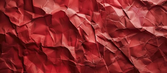 Leinwandbilder - Crumpled red paper texture providing high quality background with ample copy space image for text