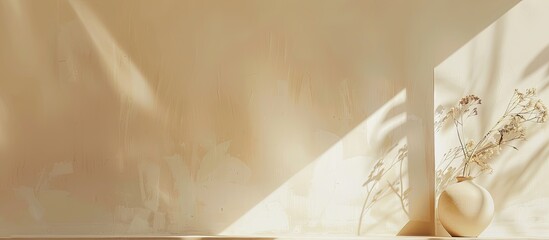 Poster - Background in beige color provides ample copy space for images
