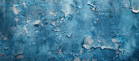 Leinwandbilder - Abstract blue plaster concrete texture with a stone surface for a postcard featuring copy space for an image