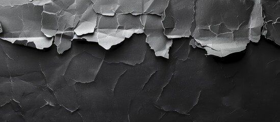 Aufkleber - Black background showcasing torn or ripped pieces of paper with copy space image