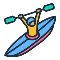 Sticker - Extreme Kayaking Icon