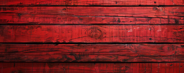 Wall Mural - Vibrant red wooden floors used horizontally, creating a bold and eye-catching backdrop for website or wallpaper designs with room for text or graphic additions.