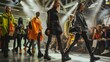 © liliyabatyrova - A group of women are walking down a runway in a fashion show