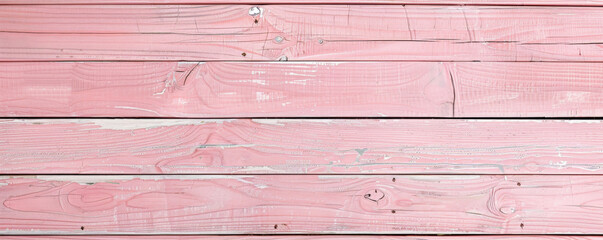 Wall Mural - Soft pink wooden floors laid out horizontally, serving as a charming backdrop for website or wallpaper designs with plenty of space for text or graphic additions.