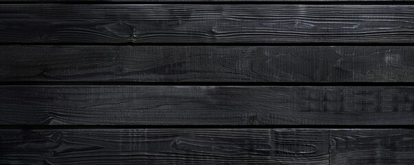 Wall Mural - Elegant black wooden floors laid out horizontally, serving as a sleek and modern backdrop for website or wallpaper designs with ample space for text or graphic elements.