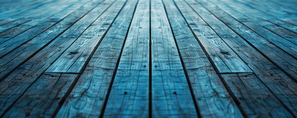 Wall Mural - Soft blue wooden floors backdrop, offering a serene and calming background for your creative projects with plenty of room for text or graphic elements.