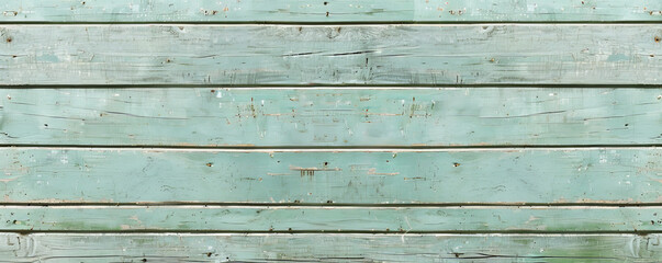 Wall Mural - Soft mint green wooden floors used horizontally, creating a refreshing backdrop for website or wallpaper designs with room for creative text or graphics.