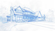 © Broccolini - house plan blueprint, architectural blue print of a house, house blueprint