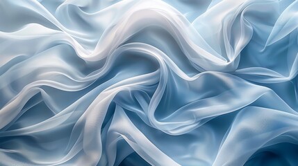 Abstract Blue and White Fabric Texture