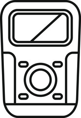 Poster - Simple line style icon of an electric meter measuring household power consumption