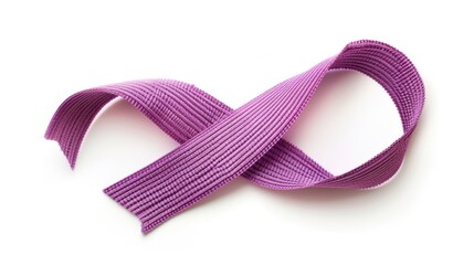 Poster - Purple ribbon white background accessories.