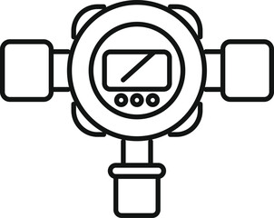 Wall Mural - Water meter is counting water consumption in cubic meters, measuring volume of water used