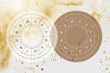Wall Mural - astrological chart, horoscope