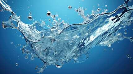 blue fresh water splash