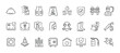 © Abbasy  Kautsar - Safety doodle lines icons. For website marketing design, logo, app, template, ui, etc. Vector illustration.