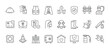 © Abbasy  Kautsar - Safety thin line icons. Editable stroke. For website marketing design, logo, app, template, ui, etc. Vector illustration.