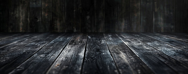 Wall Mural - Dark charcoal wooden floors backdrop, providing a dramatic and striking background for your website or wallpaper designs with plenty of room for text or graphic elements.