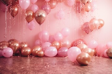 Canvas Print - New year backgrounds balloon pink.