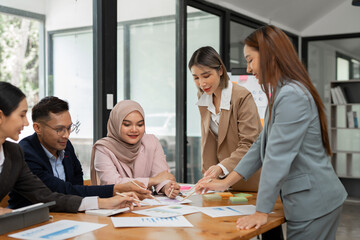 Asia business meeting   consultations of business people in the company's meeting room. 