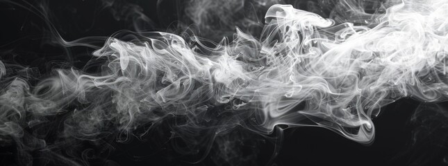 Poster - white smoke on a black background