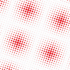 Aufkleber - Abstract geometric dots background. White background with red halftone dots. Monochrome halftone pattern