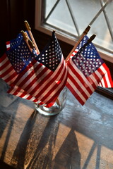 Canvas Print - American Flags