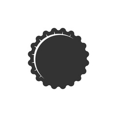 Wall Mural - Bottle cap graphic icon. Water or beer bottle cap sign isolated on white background. Vector illustration