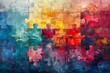 © Roberto - This captivating image features interlocking puzzle pieces with a watercolor texture, symbolizing connection and unity. Each piece's whimsical and creative design emphasizes the beauty of diversity