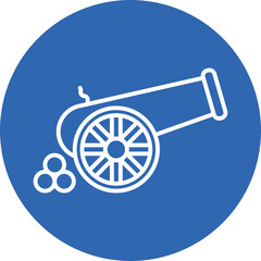 Pirate Cannonball line circle icon