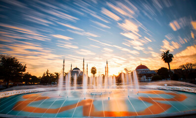 Wall Mural - The Blue Mosque or Sultan Ahmet Mosque in the bosphorus, Istanbul